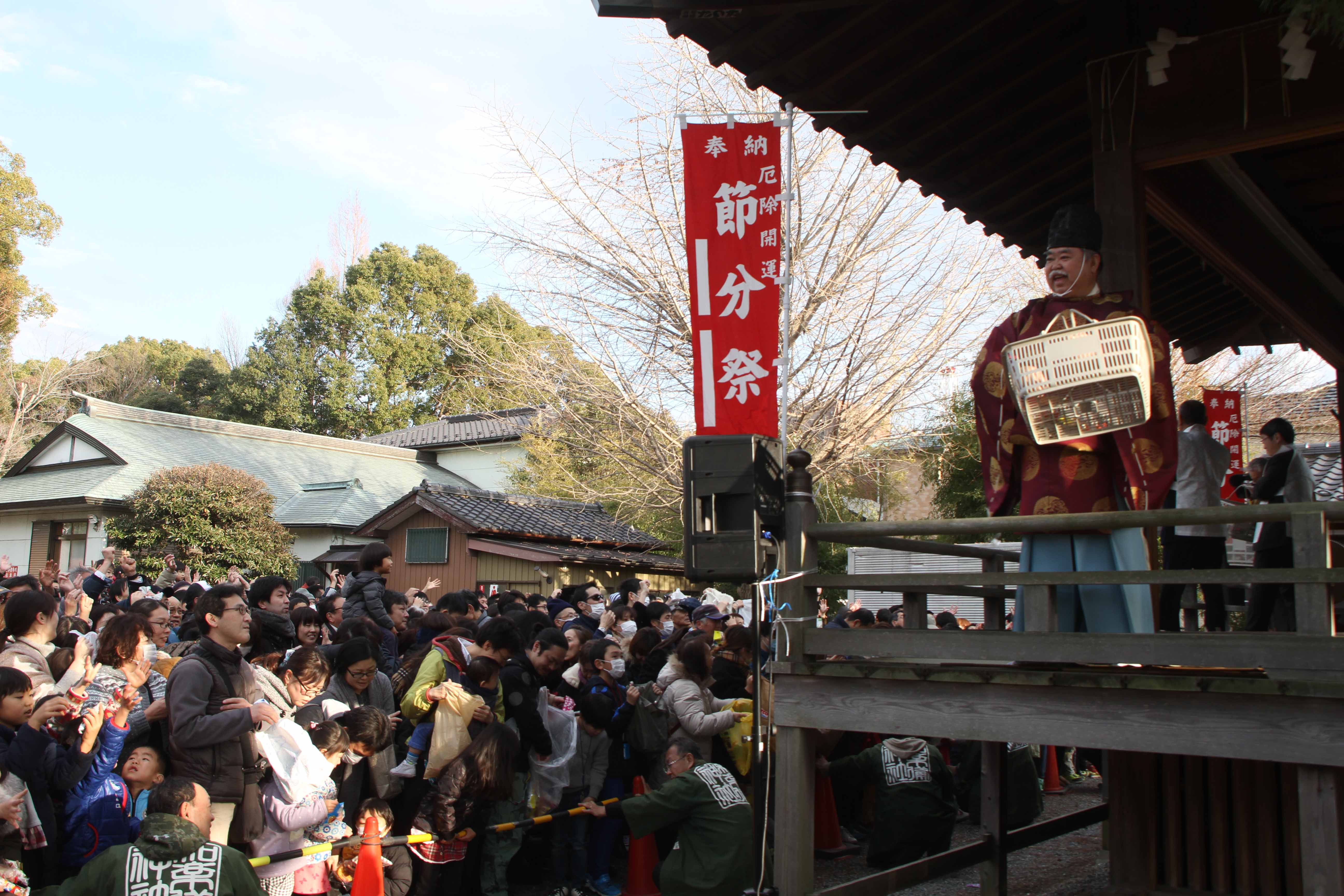 和樂備神社で節分祭（蕨支店）