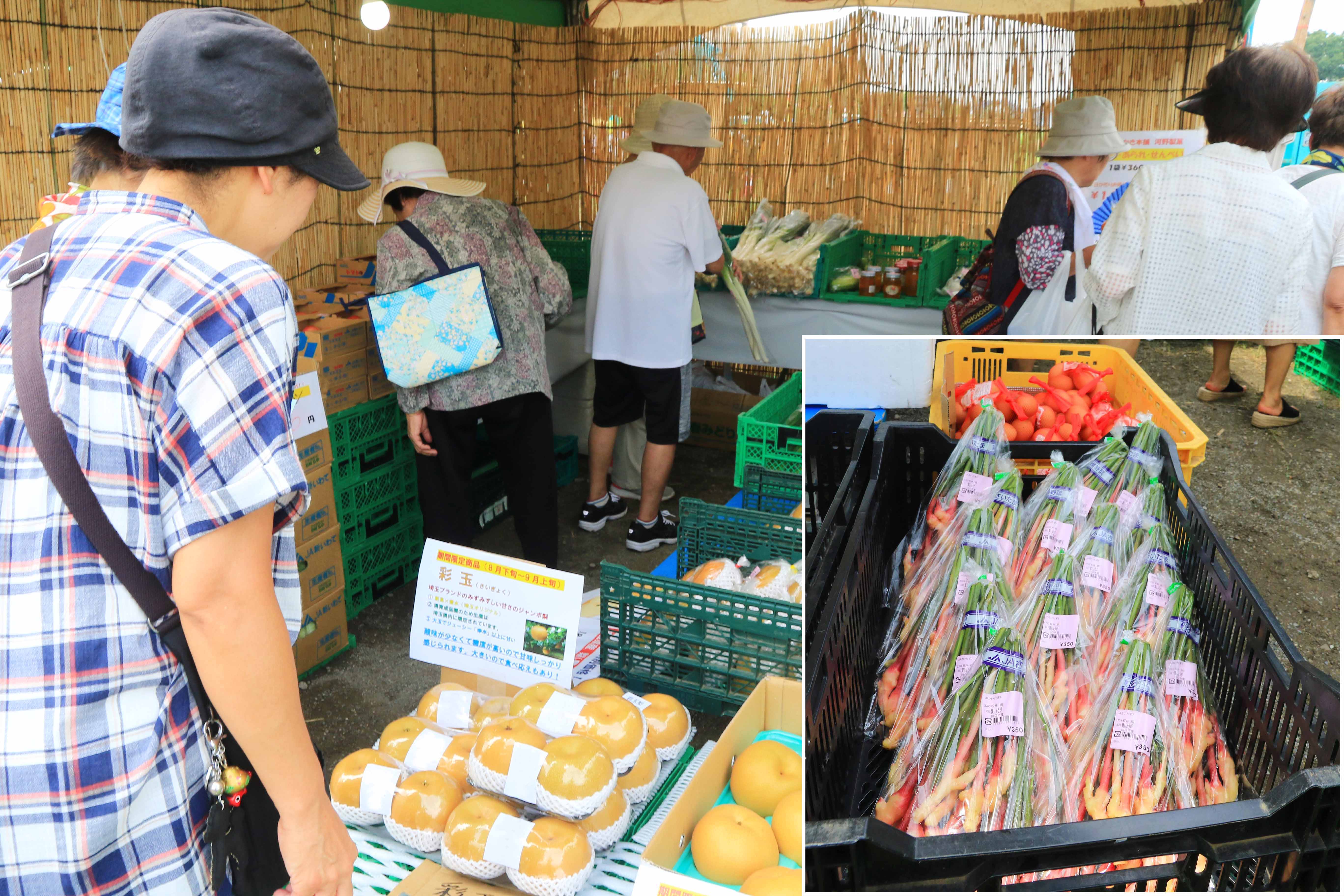 新鮮農産物を販売（安行農産物直売所：川口市）