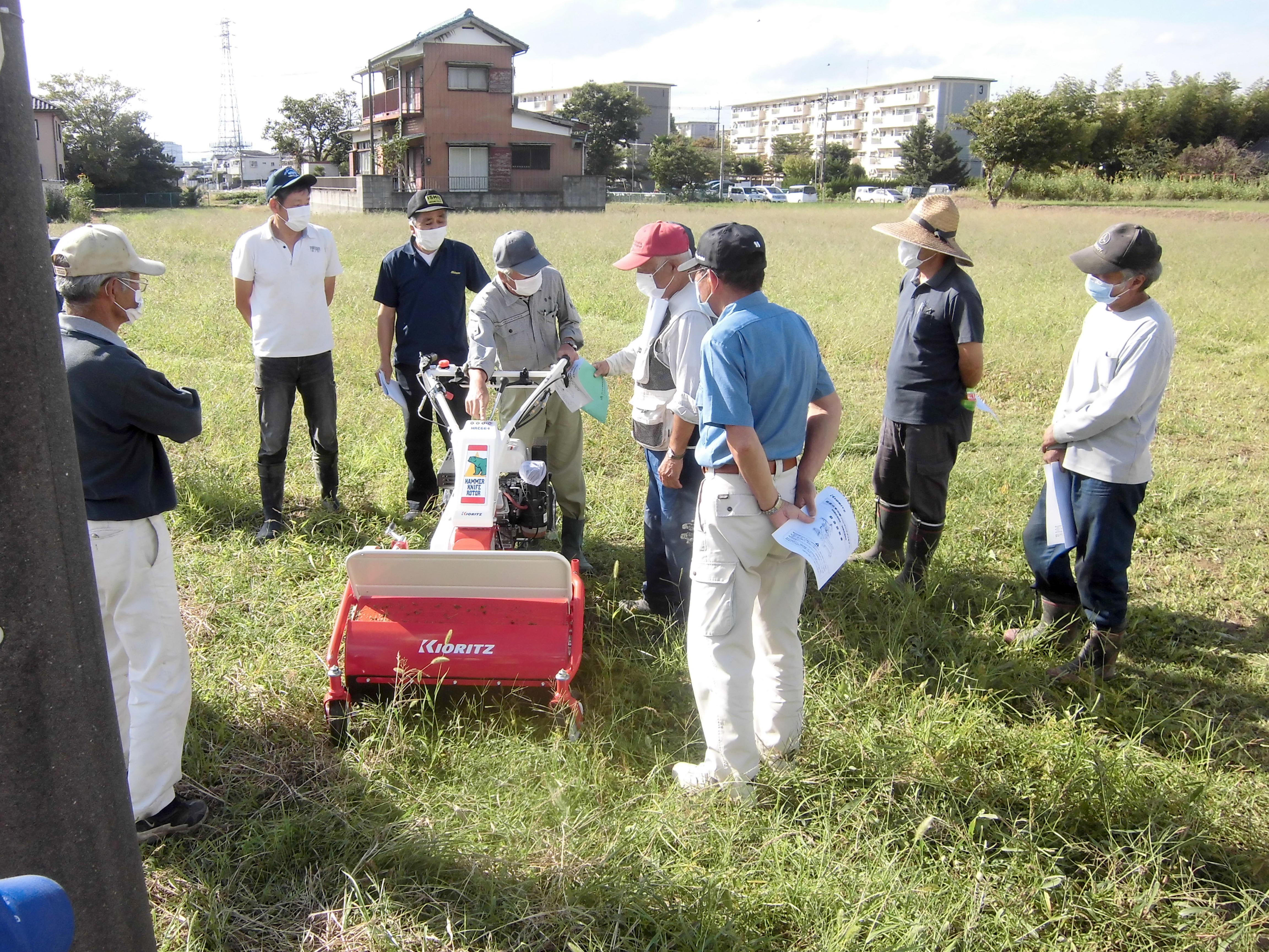 補助金で草刈り機を導入（植水支店：さいたま市）